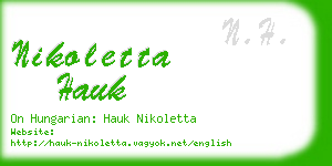 nikoletta hauk business card